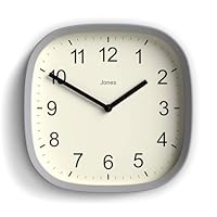 Jones Clocks® Sprite wandklok | Moderne retro afgeronde vierkante klok