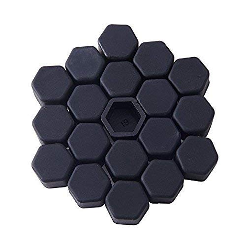 (Black) 20pieces/Set 19MM Silicon CAR Wheel NUT, Bolts Cover dust Protective tyre Valve Screw Cap Cover (19mm)-image-41