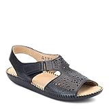 Naturalizer Women's Scout Flat Sandals, Black Leather, 6