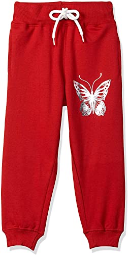 Image of T2F Girls Regular Fit Printed Cotton Joggers Track Pants