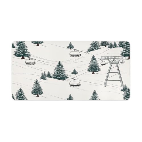 Ski Lift con Alfombrilla de Escritorio Fir Tree miniatura 1