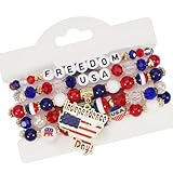 独立記念日ビーズ弾性人工クリスタルスタッキングカジュアルやパーティー着用に最適ビーズ