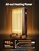 DREO Oil Filled Radiator, Electric Radiant Heaters for indoor use Large Room with Remote Control, Child Lock, 4 Modes, Overheat & Tip-Over Protection, 24h Timer, Digital Thermostat, Quiet, 1500W