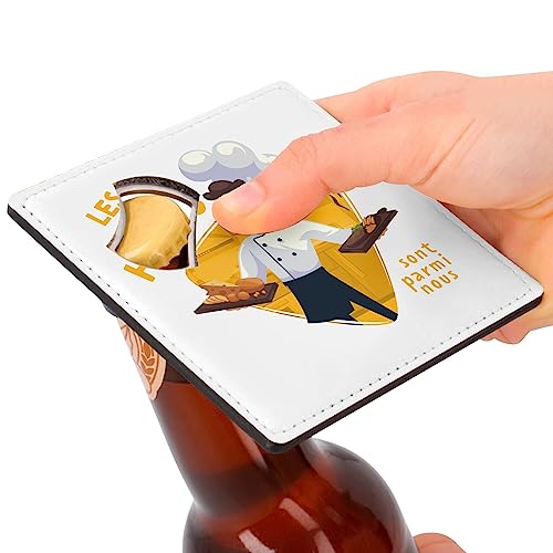 Sous verre décapsuleur lot de 6 évite les taches sur la table