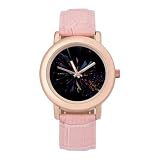 Fireworks, orologio da polso da donna, elegante, analogico, al quarzo, cinturino in pelle, Stile:, regular, Cinturino