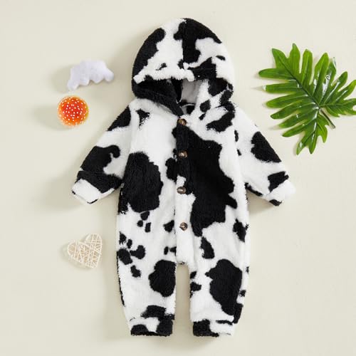 Newborn Baby Boy Girl Clothes Cute Furry Hooded Jumpsuit Coat Infant One-Piece Romper Outwear Fall Winter Outfits3