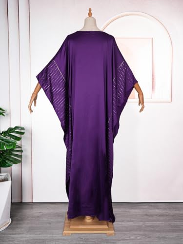 Image of HD African Dresses for Women Fashion Beading Rhinestone Kaftan Maxi Dress