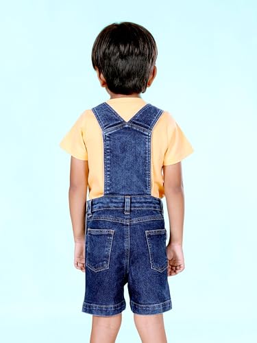 Image of KiddoPanti Boys Denim Dungaree Shorts