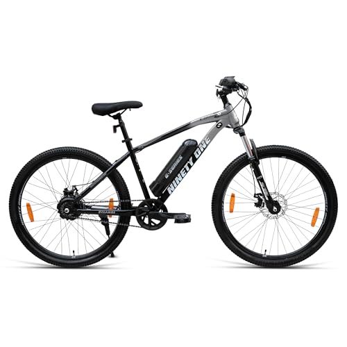 Image of NINETY ONE E-Drago | Electric Cycle | 7.8 Ah Battery | 29 T | Front Suspension 80mm Travel | ‎250 Watts | IP65 BLDC Motor | 99% pre-Assembled | 2 Years Battery Warranty | Black Grey