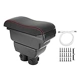 Armrest Box Central Console Armrest Box， Car Center Container Armrest Box with USB Interface Fits...