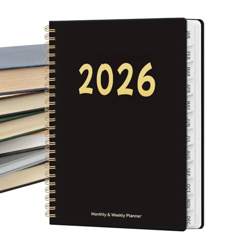 Agenda 2026 - Horario Para 12 Meses,Planificador Semanal Mensual Diario 2026 | Para Uso Escolar, Estudiante, Profesor, Familia, Hogar Y Universidad