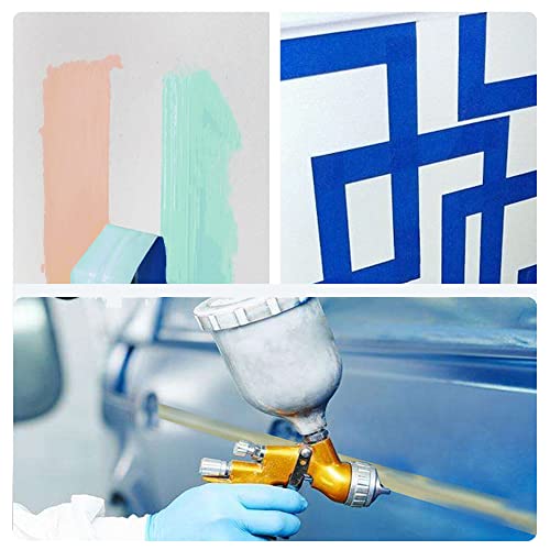 Tapebear Blue Masking Tape, Painters Tape, Residue Free Blue Tape, Wall Painting Masking Tape With Sharp Lines For Painting,Paint Tape, Outdoor, 0.94 Inch X 60 Yard, 6Rolls #TOP7