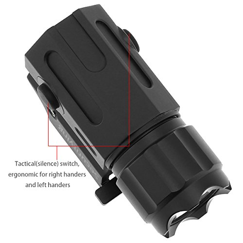 Securitying Waterproof Led Tactical Strobe Gun Flashlight, 2-Mode 210Lm Handgun Torch Pistol Light With Quick Release Weaver Mount(Battery Not Included) #TOP2