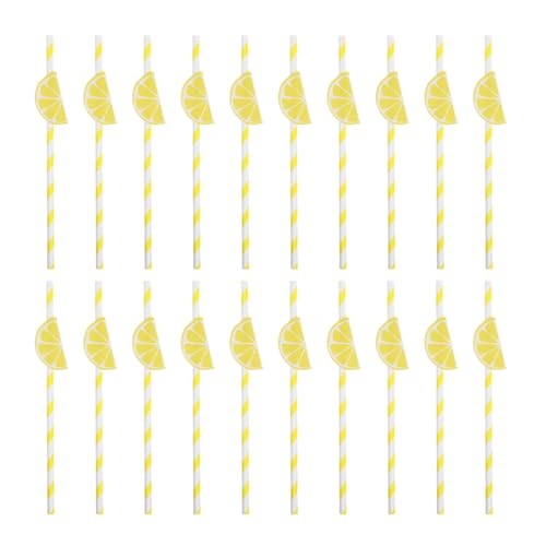 FRCOLOR Pitillos de Papel Amarillo 40 pcs Lemon miniatura 1