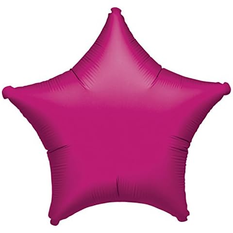 Amscan 3156602 Metallic Fuchsia Foil Balloon Party Decoration-1 Pc, Fuschia, 19" Cover