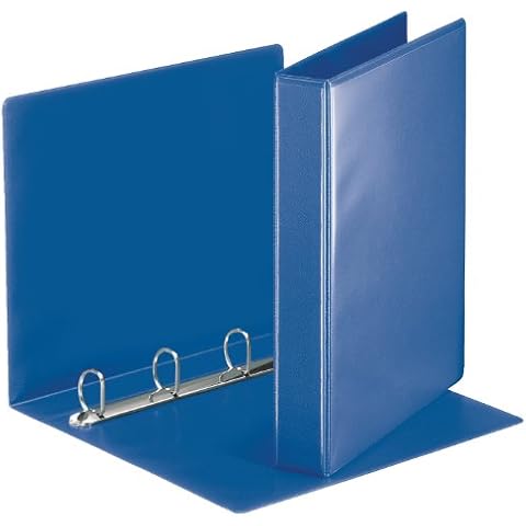 Esselte 49715 Ringbuch Präsentation, mit Taschen, A4, PP, 4 Ringe, 30 mm, blau Cover