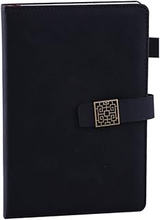 QQZSG メモ帳 ノートブック ペンホルダー 文房具 A5 ノート マグネチック式 事務用品 2本セット 3ブラック 日記帳 おしゃれ PU レザーカバー 手帳 横罫線入り 学用品 ビジネス手帳 プレゼント 学生用 勉強 受験 入学準備 進学 教師 文房具 A5*5 notebook