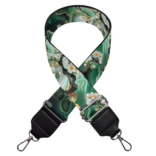 Image of Coldinair Teal Marble Print Purse Straps Replacement Flower Crossbody Bag Strap Wide Shoulder Strap Replacement Guitar Strap Purse