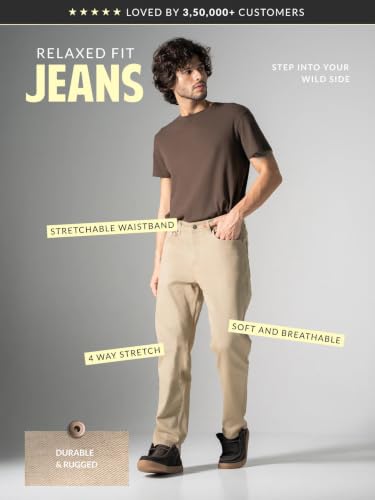 Image of The Pant Project Relaxed Fit Stretchable Jeans for Men | Mens Stylish Denim Cotton Pants