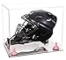 Better Display Cases Clear Acrylic Catchers Helmet Display Case with- Large Rectangle Box Clear Case Pink Risers and Mirror Base 14.5