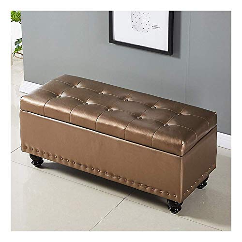 Pouf de rangement rectangulaire multifonctionnel 60 x 40 x 43 cm - 2