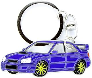 Impreza WRX Key Chain for car Accessories. Chrome Metal tag, Enamel. Replica. (Blue)