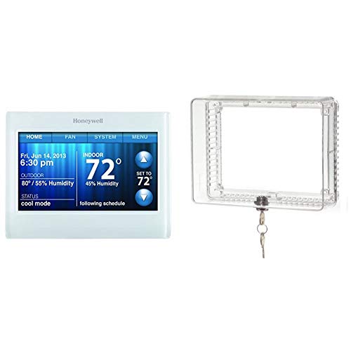 Honeywell TH9320WF5003 Wi-Fi 9000 Color Touch Screen Programmable Thermostat, 3.5 x 4.5 Inch, White, Requires C Wire