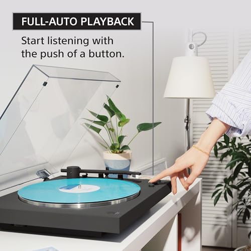 Image of Sony PS-LX3BT Wireless Bluetooth Turntable (2026 Model) : Fully Automatic Belt Drive Vinyl Record Player with Built-in Phono EQ, Black