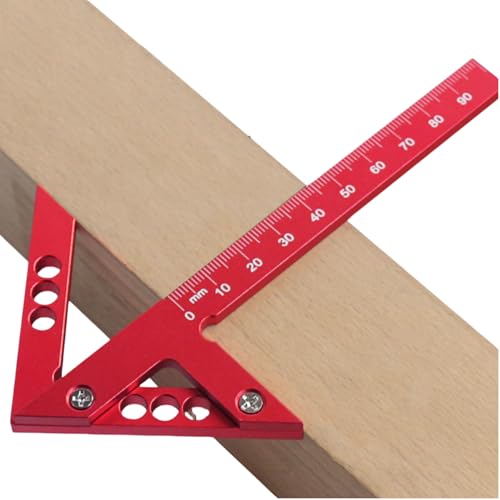 Culnflun Center Line Scriber, Aluminum Alloy Center Finder 45 Degree Angle Scribing Gauge Woodworking Marking Tool, for Various Woodworking Projects