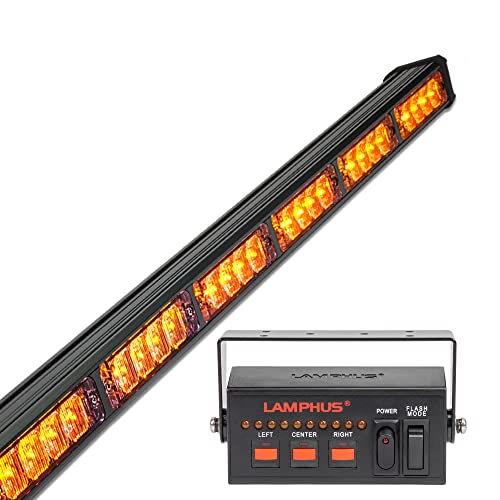 Lamphus Solarblast 29" 24W Amber Led Traffic Advisor Light Bar [Ta Controller] [48 Flash Modes] [Ip 67 Waterproof] Directional Yellow Flashing Emergency Safety Light Bar For Trucks Vehicles #TOP11