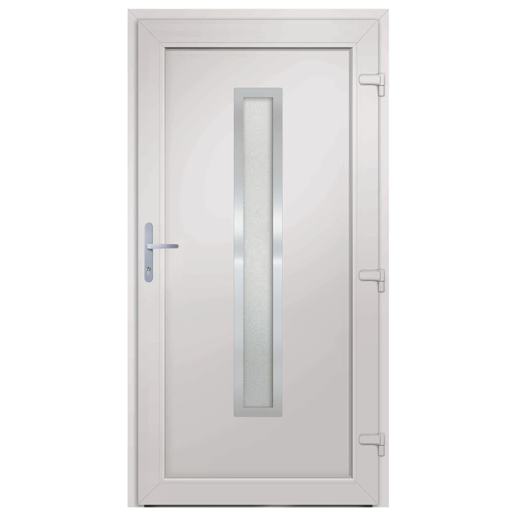 Sprzęt, materiały budowlane, drzwi, drzwi domowe, drzwi wejściowe białe 88 x 200 cm PVC