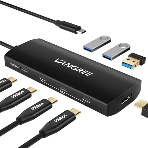 Hub USB C 8 en 1 ultra rapide 10 Gps avec HDMI 4K 60Hz pour fluidifier vos flux