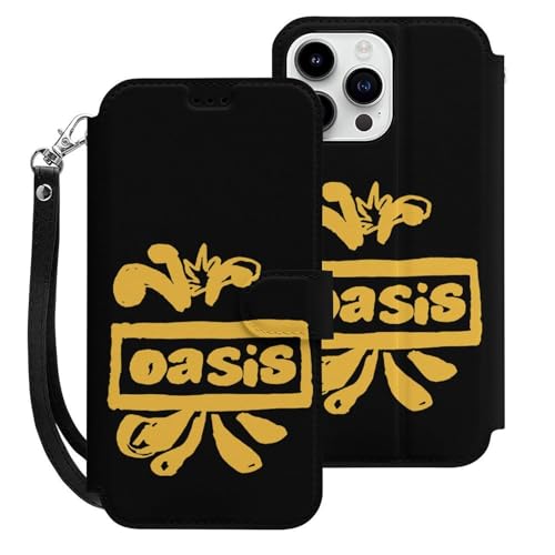 iPhone15ProMax用ケース 手帳型 オアシス OASIS バンド スマホケース ストラップ付き 財布型 アイフォン15ProMax用ケース おしゃれ 軽量 背面 携帯カバー カード収納 スタンド機能 PUレザー 耐衝撃
