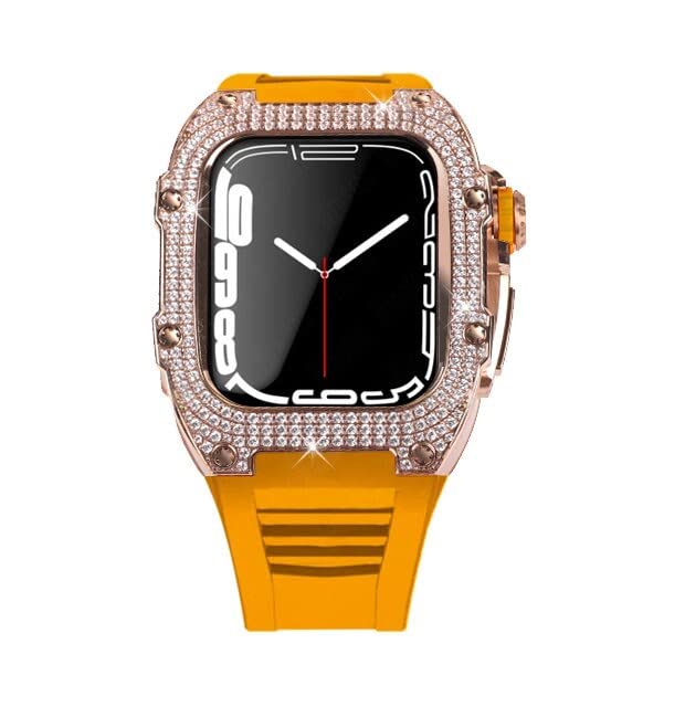 Protéger Apple Watch 45mm avec élégance étui diamant et bracelet homme