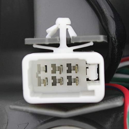 Close-up view of the electrical connector on the tail light