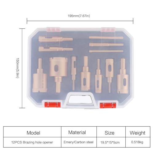 Set 12 piezas Brocas de diamante 6 mm para mármol miniatura 6