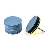 3 Inch 5000 Grit Aluminum Oxide Waterproof Wet/Dry Hook and Loop Sanding Discs with a 1/4 inch Shank Backing Pad + Soft Foam Buffering Pad for DIY Woodworking, 30-Pack