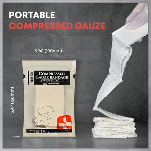 Gaze compressée stérile 100% coton de qualité médicale pour plaie