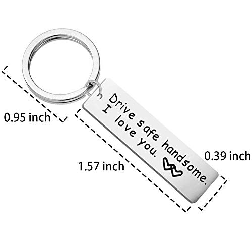 Jugtech Drive Safe Keychain Handsome I Love You Trucker Husband Gift For Husband Dad Gift Valentines Day Stocking Stuffer (Keychain - 2) #TOP1