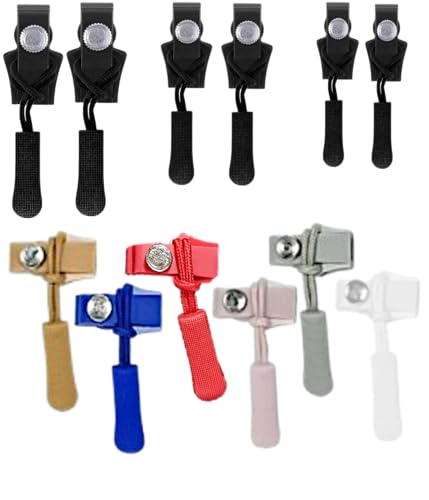 Kit Reparacion Cremalleras con Diversos Tamaños y Colores para Reparar Combinando el Color. Cremallera Reparacion Facil. Zipper Repair kit. Zipfix quick repair tool. Reparación de Cremallera Universal