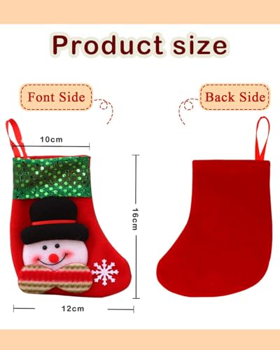 Image of 4 PCS Christmas Stockings, Stockings Christmas, Christmas Stocking Classic Socks for Xmas Home Decor, Christmas Socks, Christmas Stockings, Christmas Decorations Items, Christmas Decorations