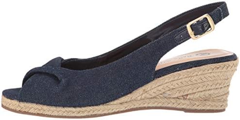 Bella Vita Sylvie II Espadrille Sandal Wedge, Soft Denim, 6 2W US | Image 7