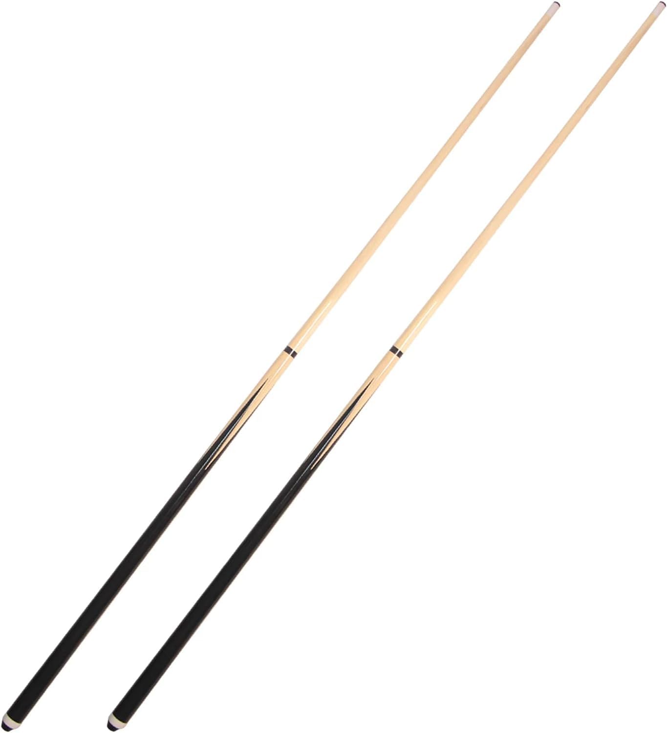 Pool Cue Stick with 13mm Tip 58" Hardwood Canadian Maple Professional Billiard Pool Cue Stick 18 Oz Pool Sticks Set of 2-Cues Good for House or Bar Use Pool Game Practice Cues for Begginer Starters