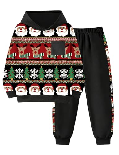 Image of Boys Clothes Fall Winter Outfits Camouflage Long Sleeve Hoodie and Pants 2PC Kids Clothes Boys for 5-14 Years