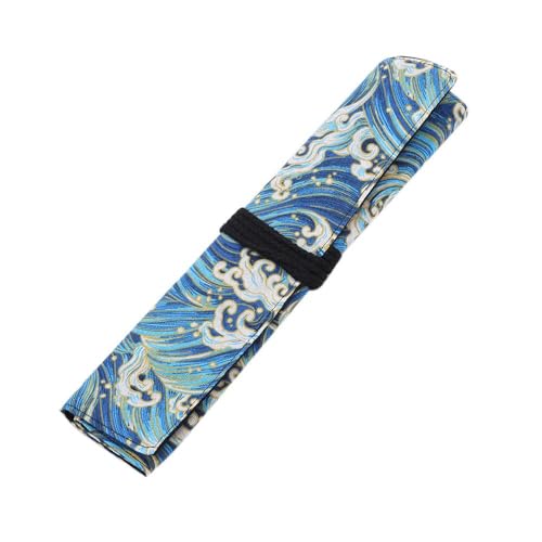 Image of 20 Slots Artist Paint Brush Roll Up Bag Holder, Artist Canvas Roll Pouch Bag Craft Paint Brushes Case Organizer Without Brushes (No Brush)