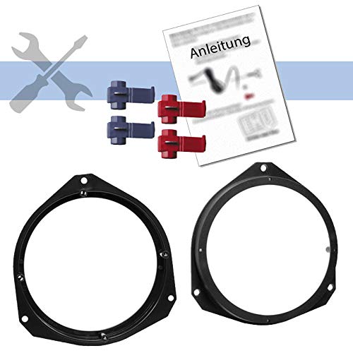 JVC CS-J620X Auto Lautsprecher 16,5 cm mit Einbauset passend für Opel Corsa D ab 2006 Türen vorne 600 W 165mm 2 Wege Koax – Bild 3