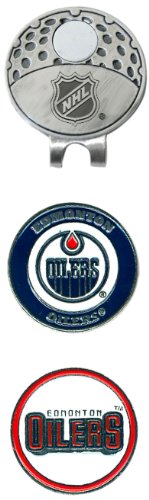 Team Golf NHL Edmonton Oilers Golf Cap Clip with 2 Removable Double-Sided Enamel Magnetic Ball Markers, Attaches Easily to Hats