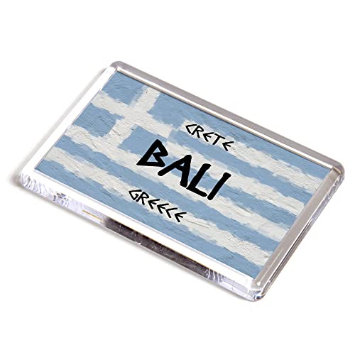FRIDGE MAGNET - Bali - Crete - Greece Flag