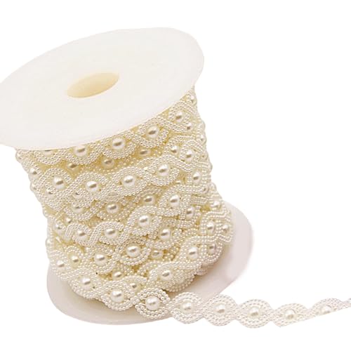 FANSHINUO Hebras de perlas artificiales de 9 m de longitud con forma de número 8 para manualidades, collares, pulseras, decoración de bodas
