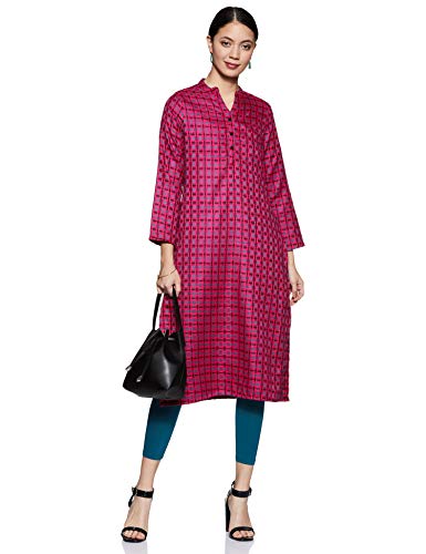 Image of Indigo by Clarks Women's Acrylic Straight Winter Kurta